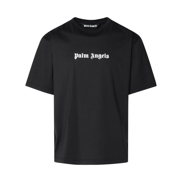 PALM ANGELS CLASSIC LOGO PRINTED REGULAR FIT BLACK T-SHIRT SIZE SMALL - Picture 1 of 3